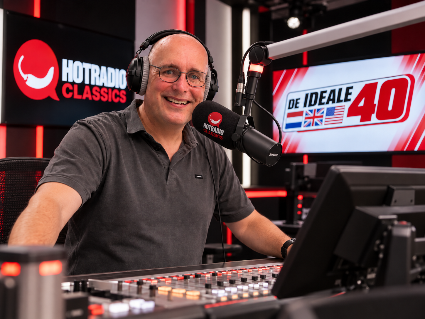 Mark Nicolai in de Hotradio Classics studio
